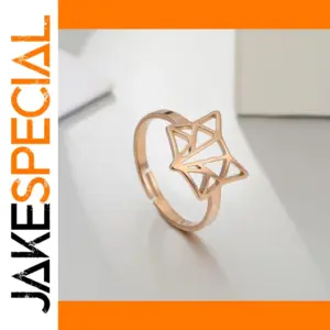Fox Ring in Rose Gold Stainless Steel