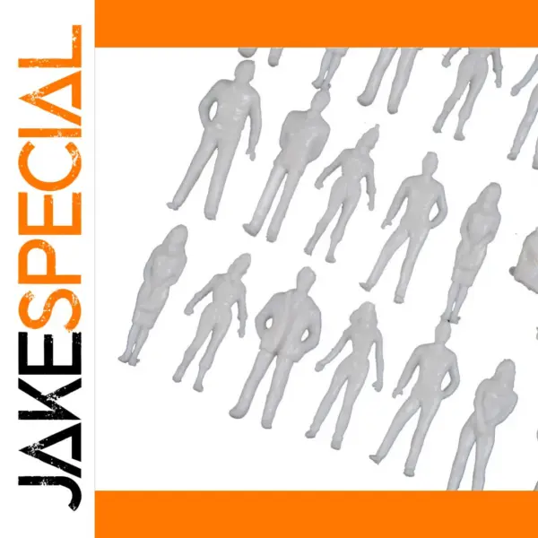 100pcs 1:50 Miniature White Figures Set