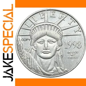 1998 Liberty Platinum Eagle Silver Plated Coin