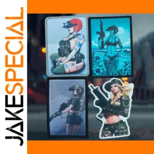 Tactical AK Girl Printed Patches 'Terrifying' Backpack Badge