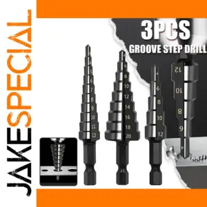 3Pcs HSS Step Drill Bits Set 3-20mm