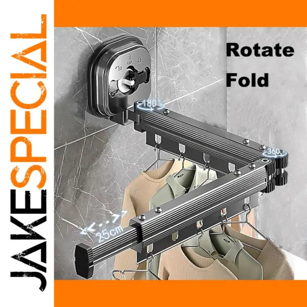 Wall-Mounted Retractable Clothes Drying Rack