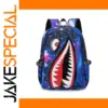 Kids Camo Shark Backpack for Middle School