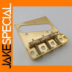 Gold Tele Guitar Bridge Double Long Brass Saddle