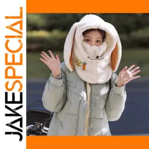 Cute Rabbit Ear Ski Helmet Cover Hat