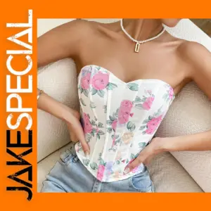 Backless Floral Crop Top for Women