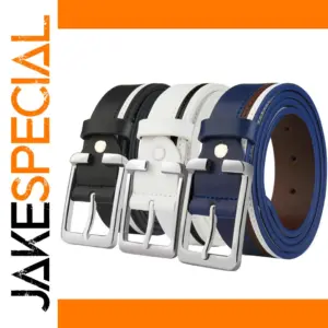 Leather Casual Belt for Men with Pin Buckle