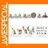 HO Scale Model Cyclist and Photographer Set