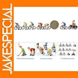HO Scale Model Cyclist and Photographer Set