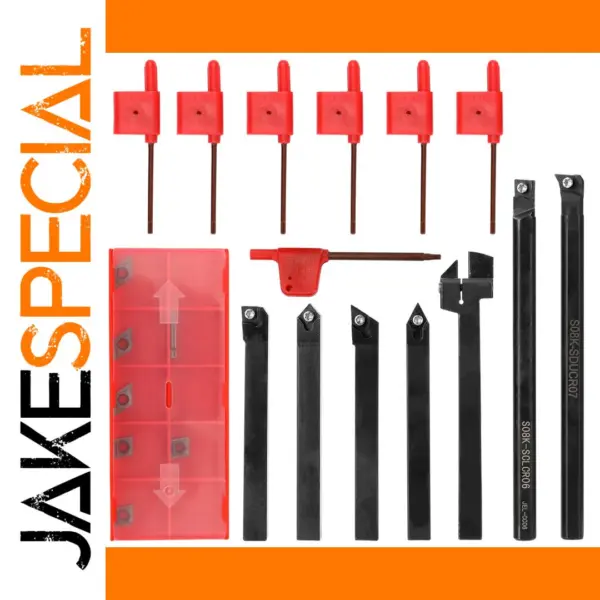 Lathe Tool Holder Set with Inserts 8mm 10mm 12mm