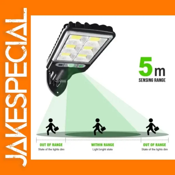 Solar Powered LED Wall Lamp with Motion Sensor
