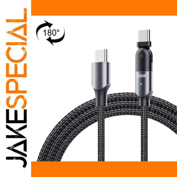 100W USB-C Rotating Fast Charging Cable for iPhone 15