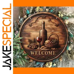 Wooden Welcome Butterfly Wreath Sign