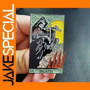 Grim Reaper Violin Brooch Enamel Pin