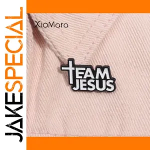 Team Jesus Enamel Pin Christian Faith Brooch