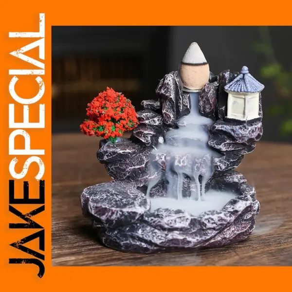 Waterfall Backflow Incense Burner Decor