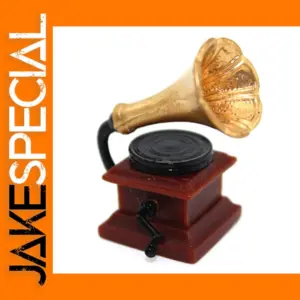 Miniature Retro Phonograph Dollhouse Accessory
