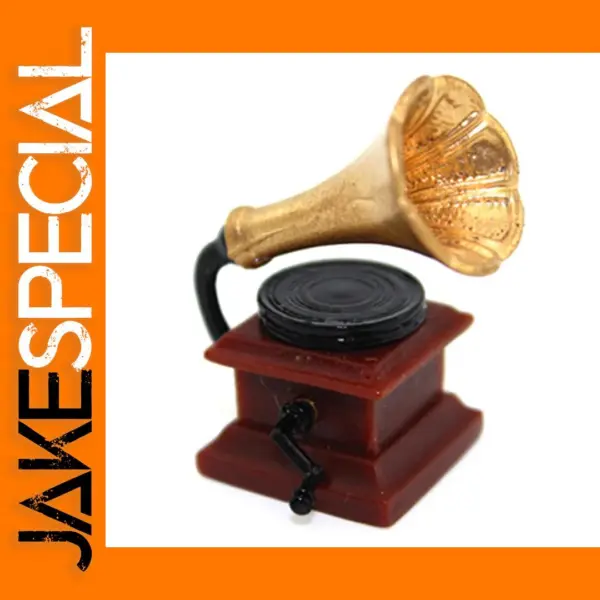 Miniature Retro Phonograph Dollhouse Accessory