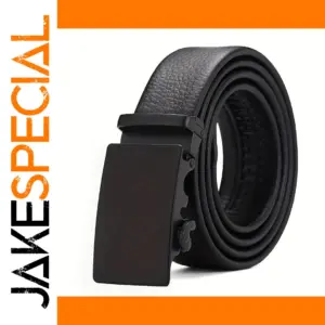 Men's Split Leather Auto Buckle Belt