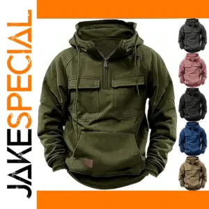 Men's Tactical Fleece Hoodie with Pockets