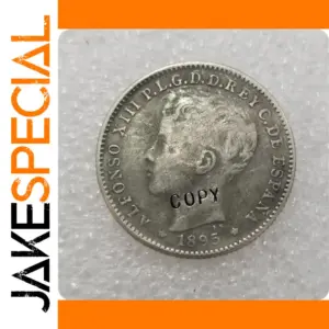 1895 Antique Replica Puerto Rico 20 Centavos Coin