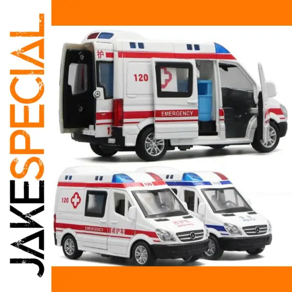 1:32 Ambulance Diecast Model with Sound Light