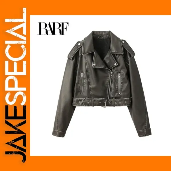 Women's Vintage Style Faux Leather Jacket