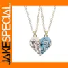 Couples Heart Pendant Friendship Necklace