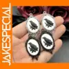 4pcs Gothic Raven Charms for Jewelry Making