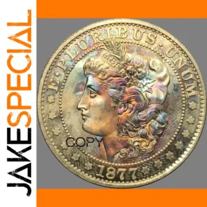 Morgan Half Coin Brass Silver Plated Replica