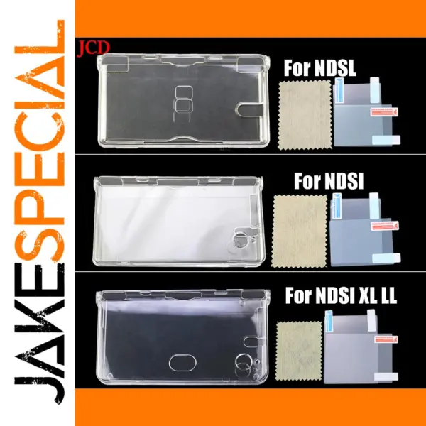 Crystal Clear Shell Case for Nintendo Consoles