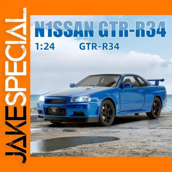 1:24 Nissan Skyline GTR R34 Diecast Model Car