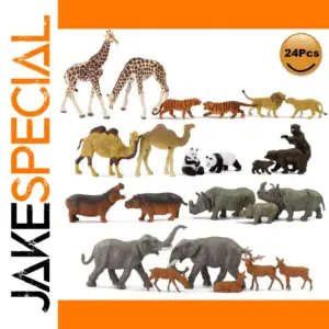 24pcs HO Scale Animal Figurines Set 1:87