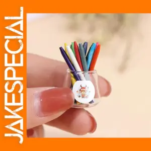 Mini Dollhouse Crayon Set with Bottle
