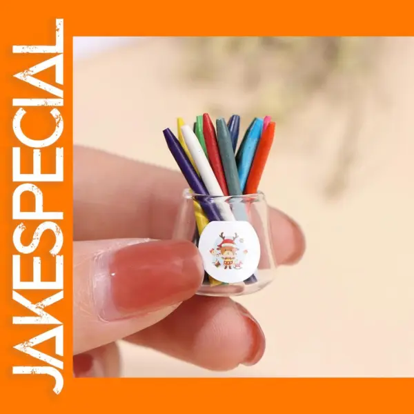 Mini Dollhouse Crayon Set with Bottle