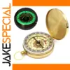Gold Copper Luminous Pocket Watch Compass