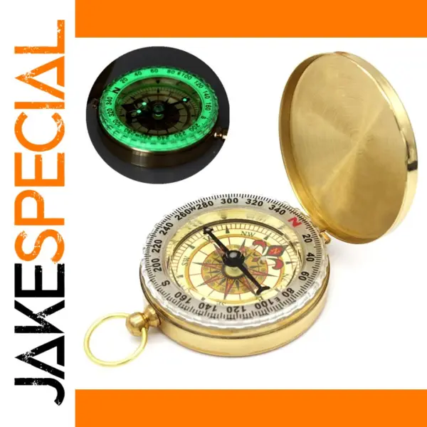 Gold Copper Luminous Pocket Watch Compass