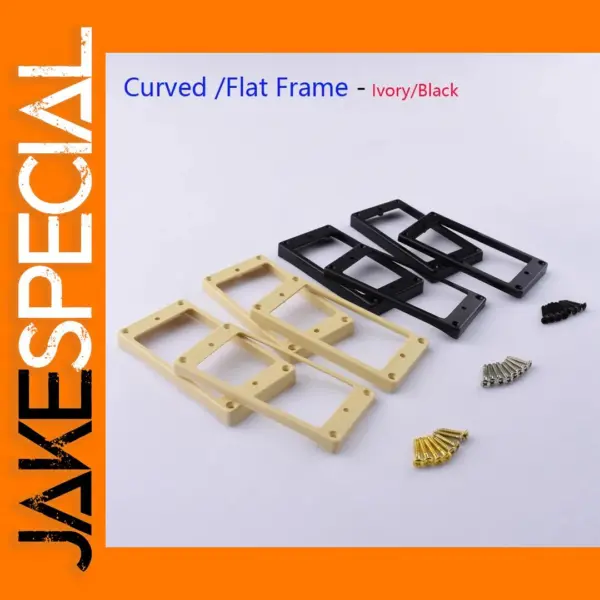 Humbucker Pickup Mounting Frames Set Ivory Black