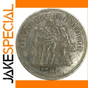 France 1974 50 Francs Replica with Silver Finish