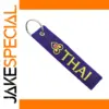 THAI Purple Embroidered Keychain Metal Ring