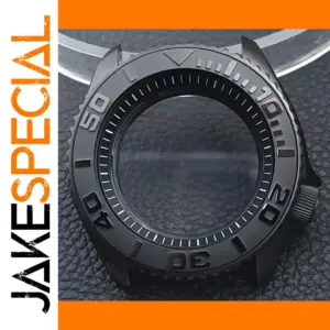 41.5mm Sapphire Crystal Watch Case for NH 35/36 Black Matte Finish