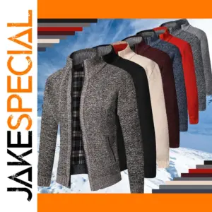Men's Cozy Thick Fleece Cardigan Jacket
