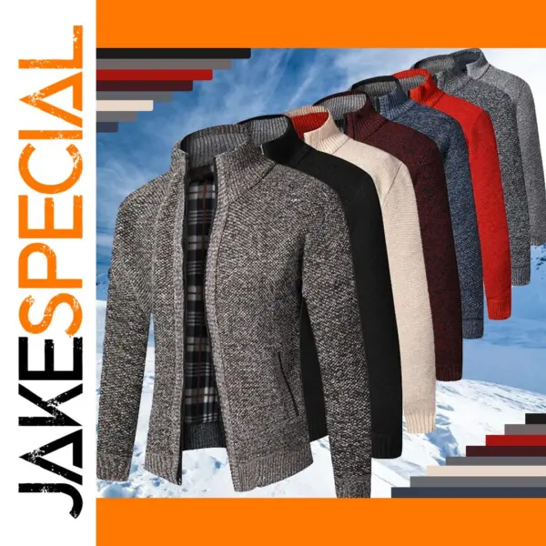 Men's Cozy Thick Fleece Cardigan Jacket