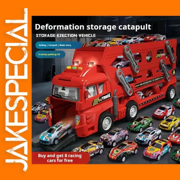 Large Deformation Transporter Truck Toy Set
