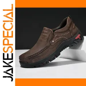 Handmade Leather Slip-On Loafers for Men
