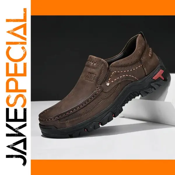 Handmade Leather Slip-On Loafers for Men