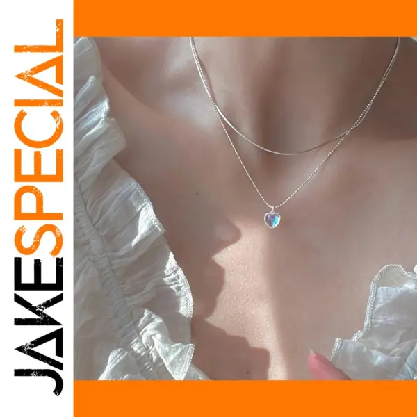 Kpop Heart Shaped Pendant Necklace
