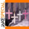 Trendy Cross Pendant Necklace with Zirconia