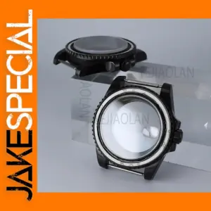 40mm Black Men's Watch Case with Sapphire Glass
