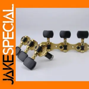 Classic Black Steel Guitar Tuner and Tuning Pegs Set